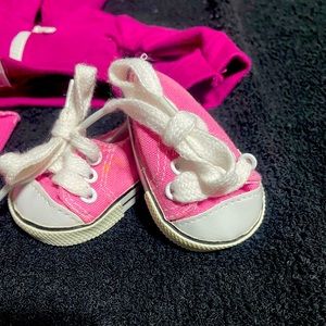 Our generation purple zip up,pink socks with shoes